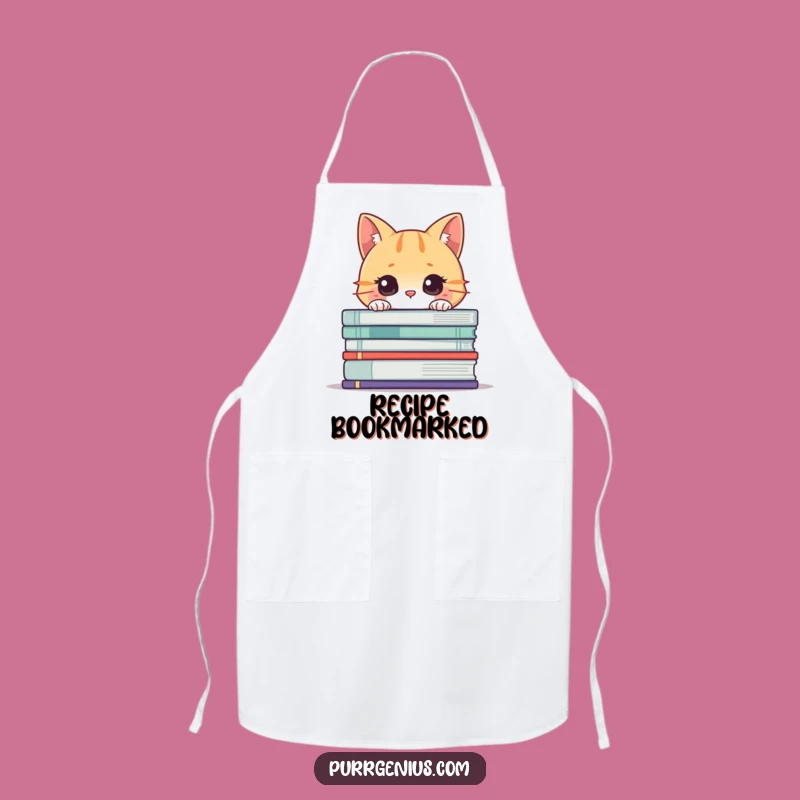Funny Cat Book Apron: Kitchen Helper with Literary Charm