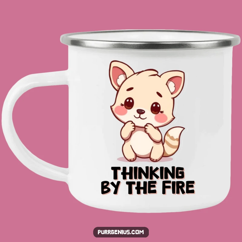 Funny Animal Thoughtful Pose Camping Mug: Ponder Under the Stars