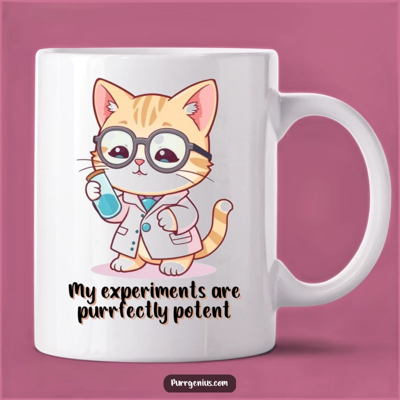 Funny Cat Scientist Mug - Unique Lab Coat Kitty Funny Gift!