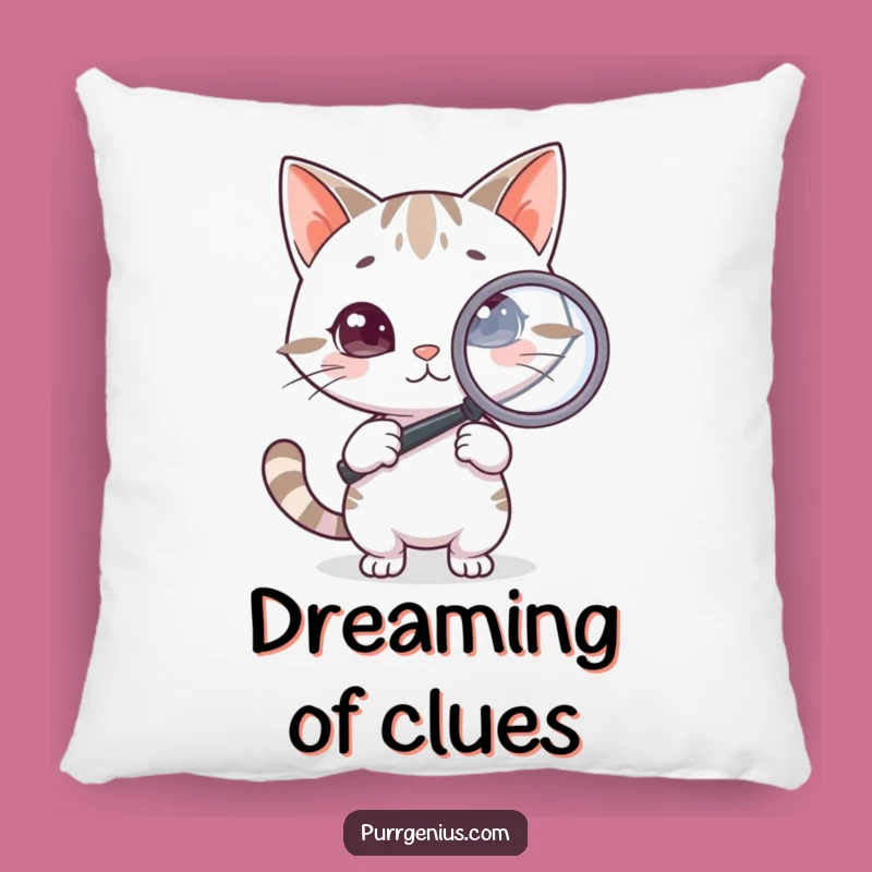 Funny Clever Cat Pillow - Cozy Comfort for Your Curious Mind!