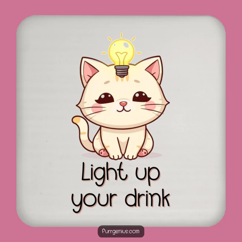 Funny Cat Lightbulb Coasters: Protect Surfaces with Bright Ideas