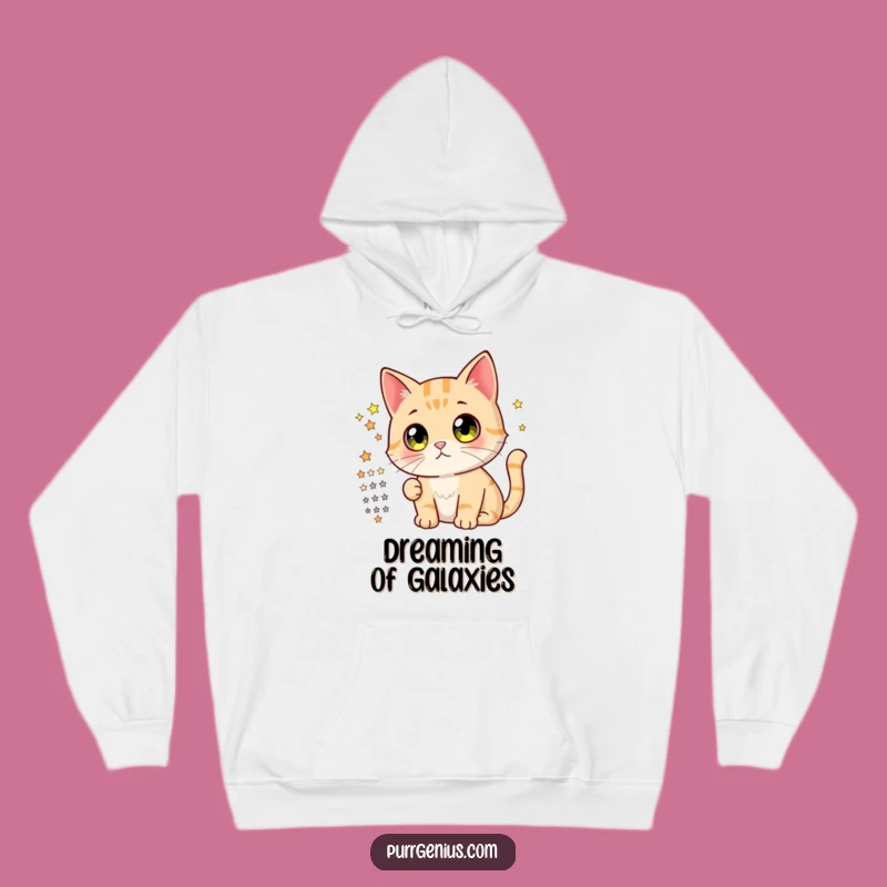 Funny Cat Stargazer Hoodie: Cozy Kitty Space Sweatshirt, Hilarious Gift for Dreamers
