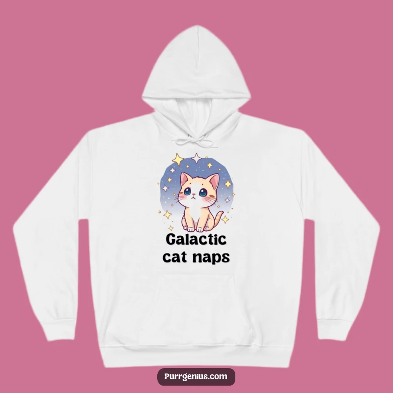 Funny Kawaii Cosmic Cat Hoodie: Cozy Up with the Cosmos and Feline Wonder