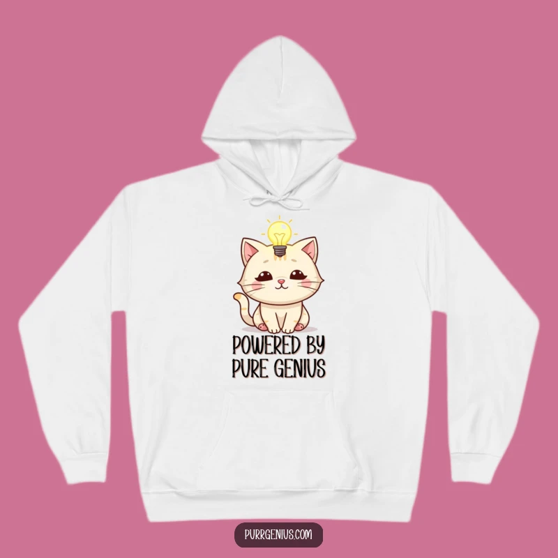Cozy Funny Cat Lightbulb Hoodie: Warmth for Bright Minds