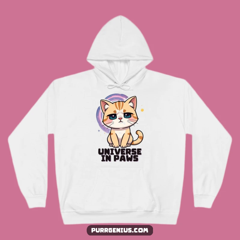 Funny Cosmic Cat Hoodie: Stay Cozy While Contemplating the Cosmos