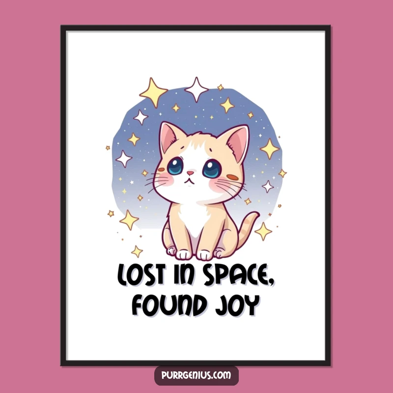 Funny Free Printable Kawaii Star Cat Wall Art: Cosmic Wonder for Your Space!