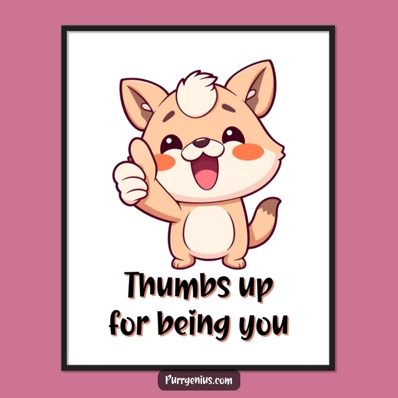 Funny Free Printable Wall Art: Triumphant Animal Thumbs Up, Hilarious Downloadable Decor!