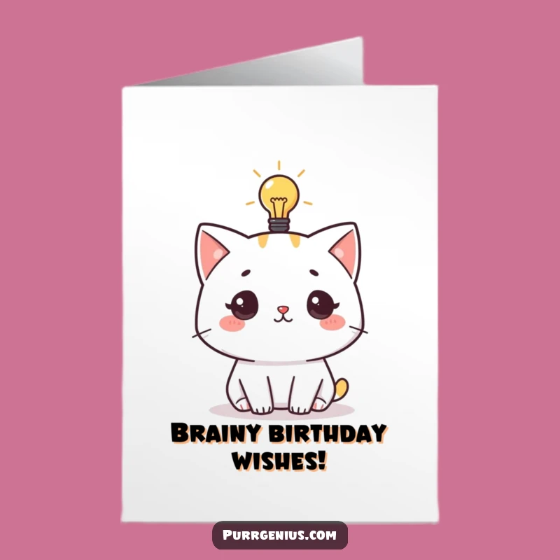 Free Printable Birthday Card: Bright Idea Cat, Perfect Downloadable Gift!