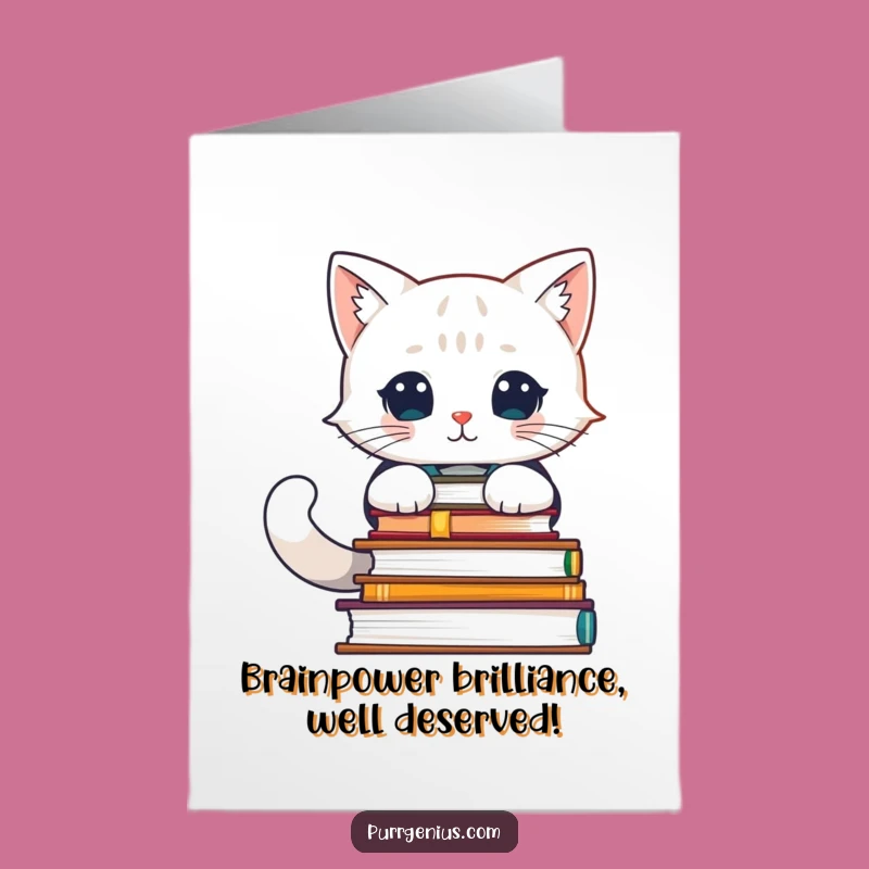 Free Printable Congrats Card: Scholar Cat Achievement, Funny Downloadable Success Gift