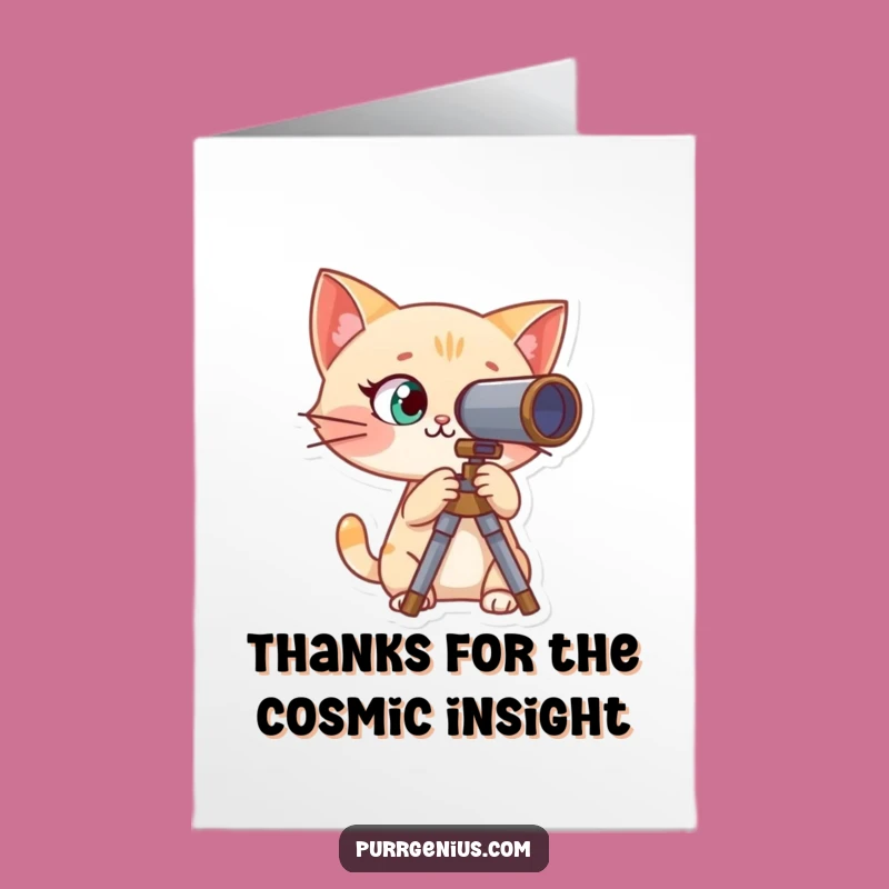 Free Printable Thank You Card: Curious Cat Insight, Funny Downloadable Appreciation Gift