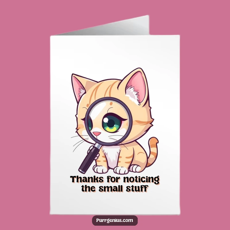 Free Printable Curious Cat Thank You Card - Funny Downloadable Gift for the Observant