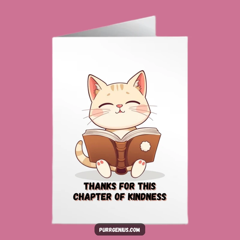 Free Printable Funny Cat Wisdom Thank You Card - Grateful for Knowledge Downloadable