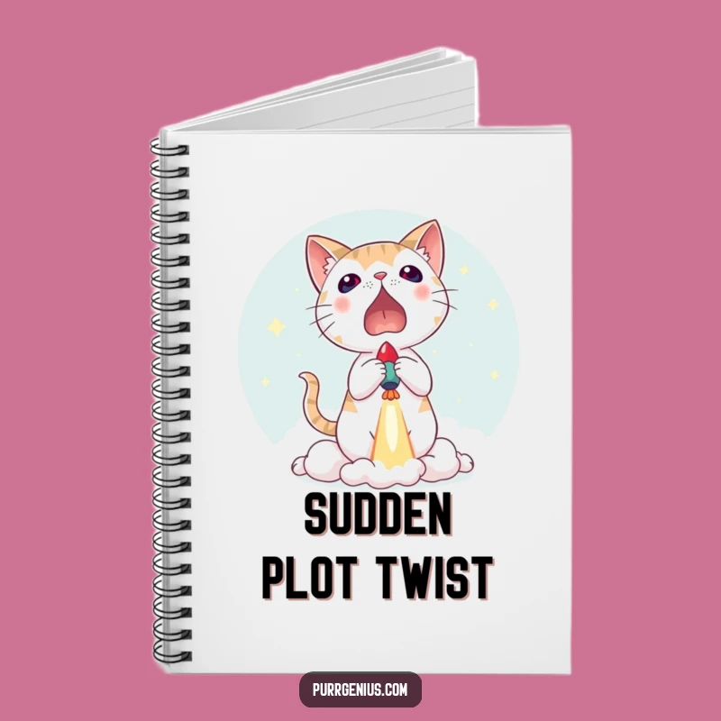 Funny Cat Rocket Launch Journal: Record Your Surprising Thoughts