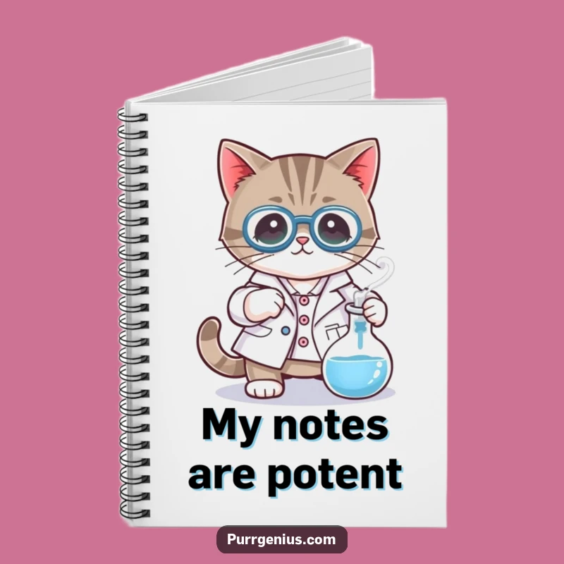 Funny Mad Scientist Cat Notebook: Lab Journal for Feline Experimenters