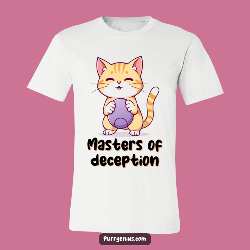 Funny Cat Trickster T-Shirt: Clever Feline Ball Masterpiece, Perfect Funny Gift for Cat Enthusiasts