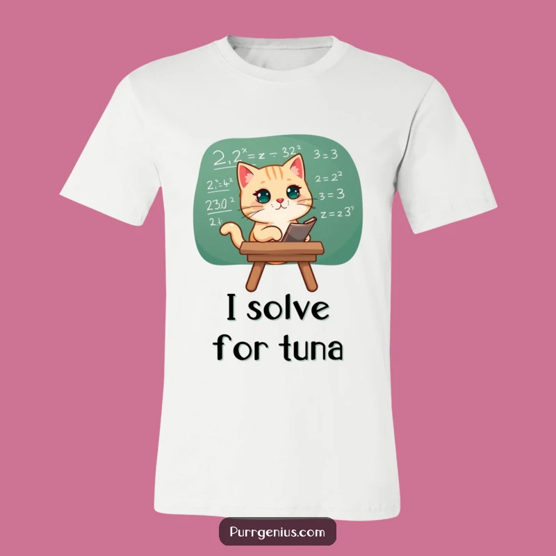 Funny Cat Math Equation T-Shirt: Wear Your Genius Proudly