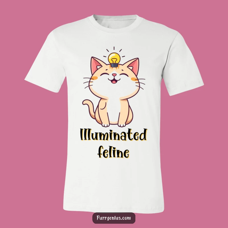 Funny Genius Cat T-Shirt: Bright Idea Humor, Inspirational Apparel