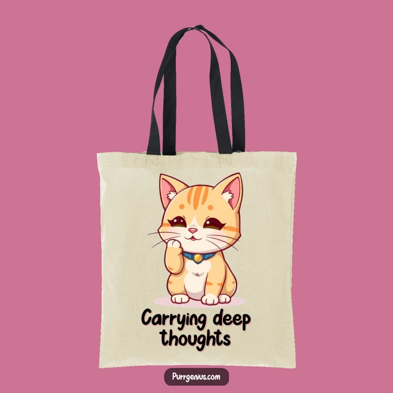 Funny Wise Cat Tote Bag: Carry Your Thoughts & Essentials Stylishly